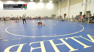 70 lbs Rr Rnd 2 - Dominick Malfettano, ELITE NJ BLUE - EL vs Layten Marsh, M3 Wrestling Academy - EL