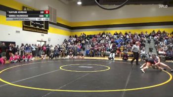 155 lbs Quarterfinal - Kaylee Jordan, Lisbon vs Emma Harridge, Camanche