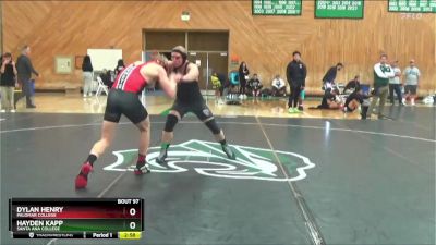 197 lbs Quarterfinal - Dylan Henry, Palomar College vs Hayden Kapp, Santa Ana College