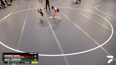 98 lbs Cons. Round 4 - Maverick Baker, Mankato Area Youth Wrestling vs Grady Anderson, Faribault Wrestling Club