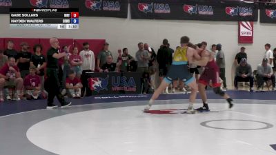 92F kg Champ. Round 2 - Gabe Sollars, Indiana RTC vs Hayden Walters, Cliff Keen Wrestling Club