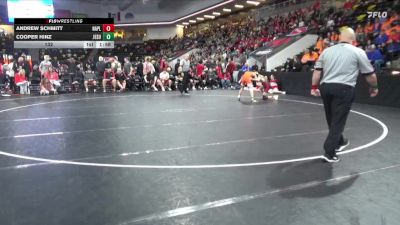 132 lbs Quarterfinal - Andrew Schmitt, Nashua-Plainfield vs Cooper Hinz, Jesup