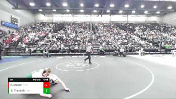 144 lbs Quarterfinal - Colton Theobald, Payson vs Keith Cragun, Wasatch