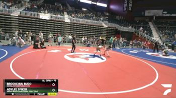 75 lbs Cons. Semi - Adylee Spiker, Green River Grapplers Wrestling vs Brooklynn Budd, Douglas Wrestling Club