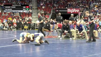 1A-106 lbs Quarterfinal - Ian Maize, WACO, Wayland vs Crosby Yoder, Logan-Magnolia