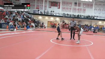 157 lbs Semifinals (8 Team) - Daniel Hague, Delaware Military Academy vs Luis Hicks, Indian River