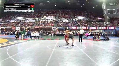 AA - 285 lbs Cons. Round 1 - Taw Thomas, Flathead (Kalispell) vs Aaron Barragan, Helena