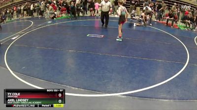 97 lbs Champ. Round 2 - Axel Lindsey, Iron County Wrestling Academy vs Ty Cole, WESTLAKE