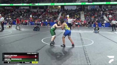 95 lbs Cons. Round 1 - Diesel Fromholtz, St. Francis vs Braylon Pam, Sunflower