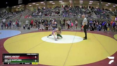 78 lbs Cons. Round 2 - Declan Bartunek, West Hills vs Jeremy Vincent, Myrtle Point Mat Club