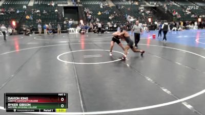 157 lbs Cons. Round 7 - Ryker Gibson, Western Wyoming College vs Davion King, Labette Community College