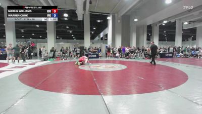 70 lbs Cons. Round 1 - Marlin Williams, Knights Wrestling Club vs Warren Cook, Peninsula Wrestling Club