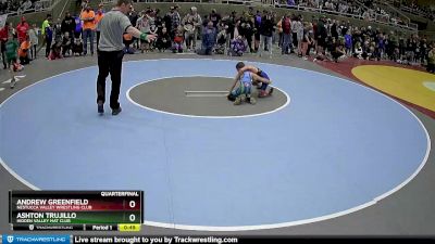 58 lbs Quarterfinal - Ashton Trujillo, Hidden Valley Mat Club vs Andrew Greenfield, Nestucca Valley Wrestling Club