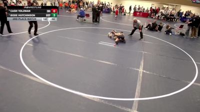 12U - 86 lbs 3rd Place Match - Cash Tolzman, Summit Wrestling Academy vs Bode Hutchinson, Grand Rapids Screaming Yetis Wrestling Club