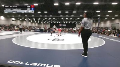 105 lbs Semis - Emily Beltran, KT 3 Style Wrestling Club vs Tiffany Francisco, Golden Bears Wrestling Club