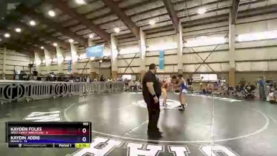 165 lbs Semis & Wb (16 Team) - Kayden Folks, West Coast Wrestling vs Kaydin Addis, Idaho 2