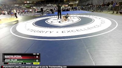 88 lbs Cons. Round 3 - Quinton Ortega, Tonasket Tigers Wrestling vs Jesse Miller, Young Suns Wrestling Club