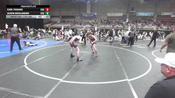 116 lbs Final - Cael Fasano, Steel City Reloaded WC vs Jaxon Bohlander, Steel City Reloaded WC
