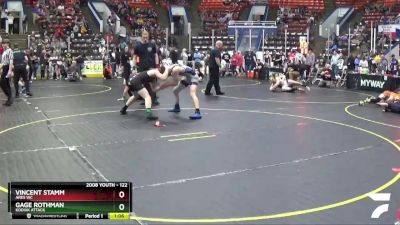 122 lbs Quarterfinal - Vincent Stamm, Ares WC vs Gage Rothman, Kodiak Attack