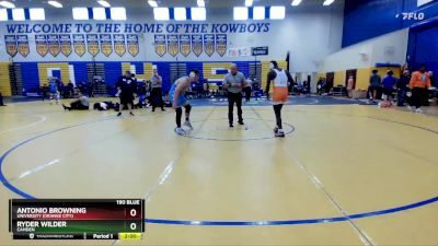 190 Blue Quarterfinal - Ryder Wilder, Camden vs Antonio Browning, University (Orange City)