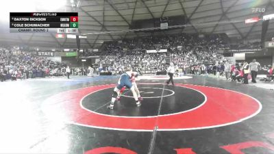 Boys 4A 175 lbs Champ. Round 2 - Daxton Dickson, Eastmont vs Cole Schumacher, Mead