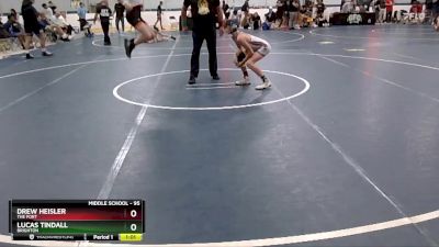 95 lbs Cons. Round 2 - Lucas Tindall, Brighton vs Drew Heisler, The Fort