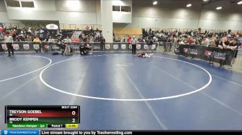 63 lbs Cons. Round 3 - Brody Kempen, WI vs Treyson Goebel, NE