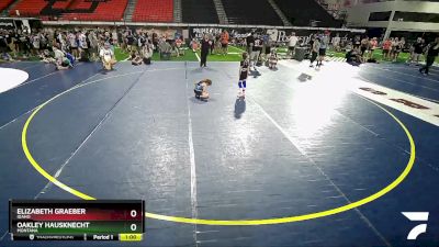 50-60 lbs Semifinal - Oakley Hausknecht, Montana vs Elizabeth Graeber, Idaho