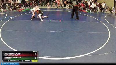 86 lbs Cons. Round 1 - Daxten Frandsen, Panguitch vs Archer McCauley, Delta Wrestling Club