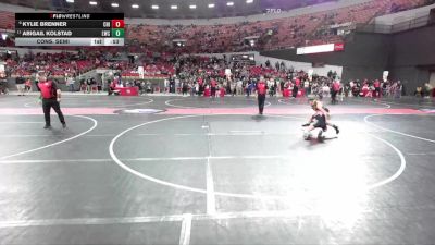 95 lbs Cons. Semi - Abigail Kolstad, Luxemburg-Casco Wrestling Club vs Kylie Brenner, Chilton/Hilbert