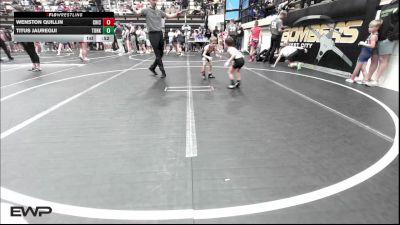 37 lbs Final - Wenston Quillin, Chickasha Youth Wrestling vs Titus Jauregui, Tonkawa Takedown Club