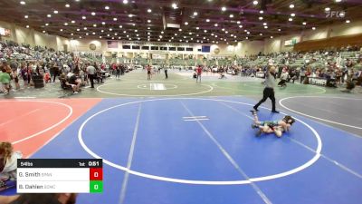 54 lbs Quarterfinal - Grayson Smith, Spanish Springs WC vs Blaze Dahlen, Scmc