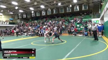 113 lbs 5th Place Match - Kaiden Barker, LOUISVILLE vs Jack Bratton, SPRINGBORO