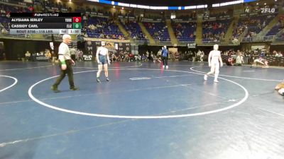 118 lbs Semifinal - Alysiana Ierley, York Suburban vs Cassidy Carl, Elizabethtown