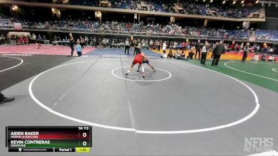 5A 113 lbs Semifinal - Aiden Baker, Mission Sharyland vs Kevin Contreras, Grapevine