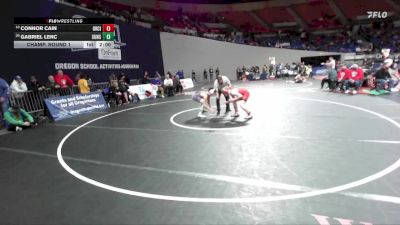 6A Boys 120 lbs Champ. Round 1 - Connor Cain, Oregon City Boys vs Gabriel Lenc, Sunset Boys