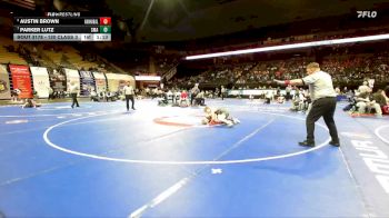 120 Class 3 lbs Quarterfinal - Austin Brown, Hannibal vs Parker Lutz, St. Michael The Archangel