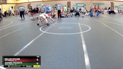 100 lbs Round 7 (10 Team) - Kellan Mccabe, Mat Warriors vs DOMINIC PICCIOTTI, South Side WC