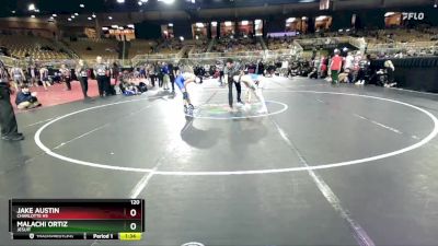 120 lbs Semifinal - Jake Austin, Charlotte Hs vs Malachi Ortiz, Jesuit