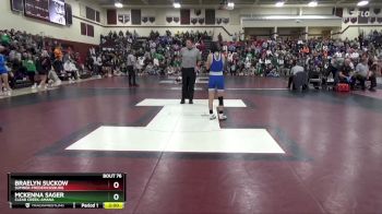 110 lbs Round 2 - Braelyn Suckow, Sumner-Fredericksburg vs Mckenna Sager, Clear Creek-Amana