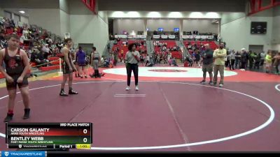 130 lbs 3rd Place Match - Bentley Webb, Fort Payne Youth Wrestling vs Carson Galanty, Arab Youth Wrestling