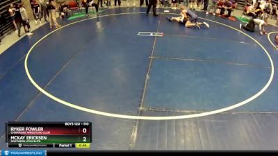 110 lbs Cons. Round 2 - McKay Ericksen, Southern Utah Elite vs Ryker Fowler, Champions Wrestling Club