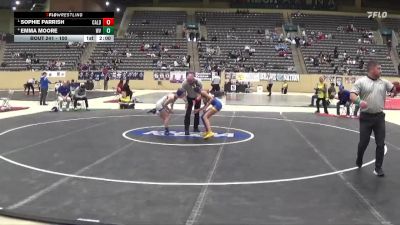 100 lbs Semifinal - Sophie Parrish, Caldwell County vs Emma Moore, Walton-Verona