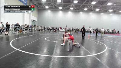 132 lbs Consi Of 32 #2 - Logan Hilderman, MO vs Camden Spiniolas, IL