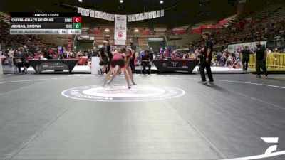 Cons. Semis - Olivia-Grace Porras, Neutral Grounds Wrestling Club vs Abigail Brown, Yuba City High School Wrestling