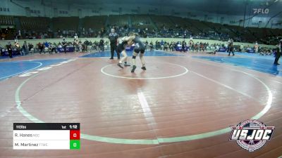 110 lbs 5th Place - Raegan Hanes, Norman Grappling Club vs Maggie Martinez, Team Tulsa Wrestling Club