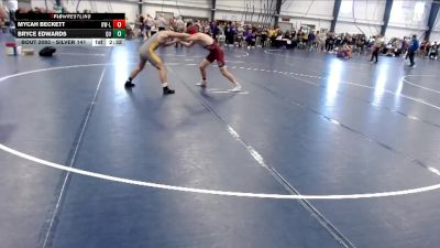 Silver 141 lbs Champ. Round 2 - Bryce Edwards, Quincy vs Mycah Beckett, Wisconsin-La Crosse