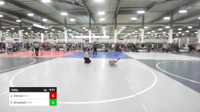 53 lbs Round Of 16 - James Devaul, Pikes Peak Warriors vs Zeke Brockett, Unattached