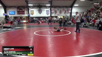 3rd Place Match - Sienna Lake, WBNDD vs Olive Norton, Mount Pleasant Youth Wrestling