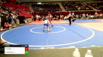 92 lbs Final - Owen Collier, Cushing Tigers vs Garrison Huffman, Vinita Kids Wrestling